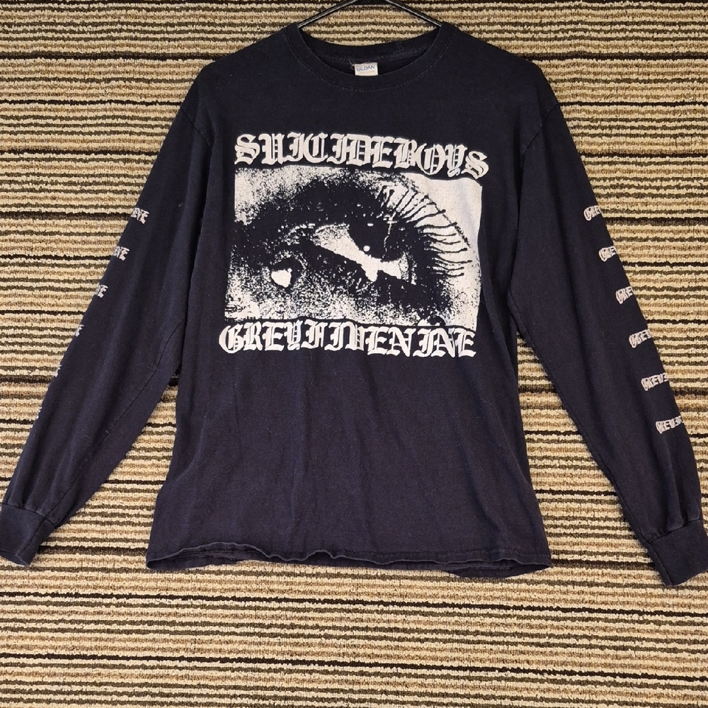 SUICIDEBOYS Rapper Black White Cotton‎ Mens Medium Long Sleeve T Shirt Rap RARE